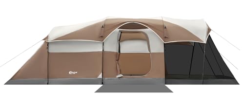 Portal - Tienda de campaña Familiar para 8 Personas para Acampar con Porche de visualización, Impermeable Grande Tienda de campaña con Mosca Lluvia, Tiendas Familiares Grandes para Acampar al Aire