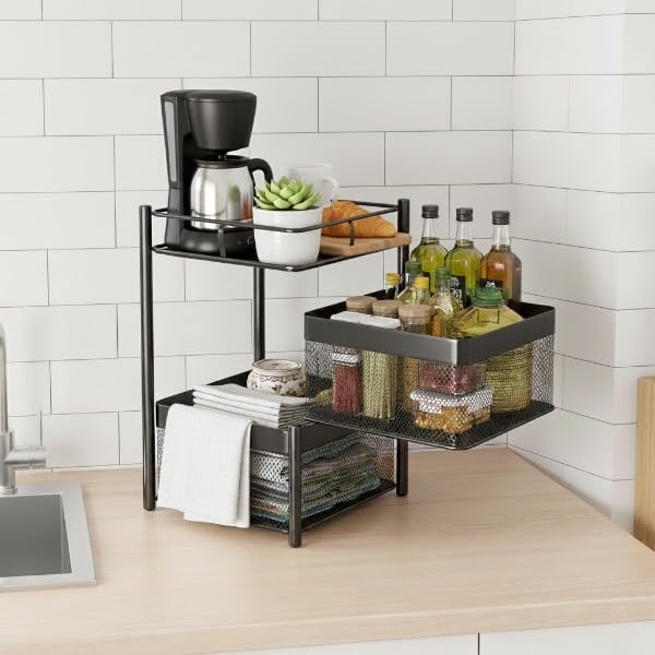 Rasvesh Multi-Purpose Trolley Storage Organizer and Kitchen Accessories Items for Kitchen Storage Rack Square Design Fru...