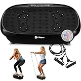 Lifepro HexaPlate Lite Vibration Plate Exercise Machine — Magnetic Acupoints, 99 Speeds & 10 Presets Vibration Platform Machine with Resistance Bands — Vibrating Plate for Lymphatic Drainage & Toning
