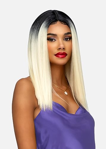 Vivica A. Fox HALSTIN, SYNTHETIC HAIR, Natural Baby Lace Wig, Color 3T1B/60/30, 