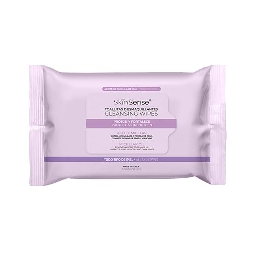 Skin Sense Toallitas Faciales Biodegradables (25 piezas) – Aceite de Semilla de Uva