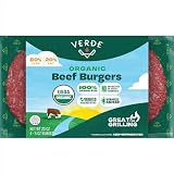 Verde Farms Beef Burgers Organic Grass Fed 1 25 Lb Pack Of 4