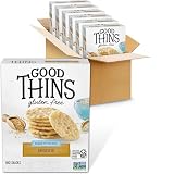 Good Thins Sesame Rice Snacks Gluten Free Crackers, Bulk Snack Crackers, 6-3.5 oz Boxes