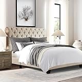 Rosevera 32 Rosina Roll Head Bed Frame Fabric Upholstered Ch