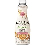 Califia Farms - Organic Brown Sugar Almond Milk Coffee Creamer, 25.4 Oz, Dairy Free, Plant Based, Vegan, Gluten Free, Non GMO, Almond Creamer, Almond Milk, USDA Organic