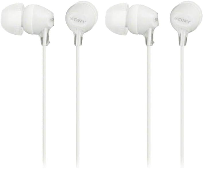 Sony MDR-EX15LPW Ecouteurs Intra-Auriculaires - Blanc (Lot de 2)