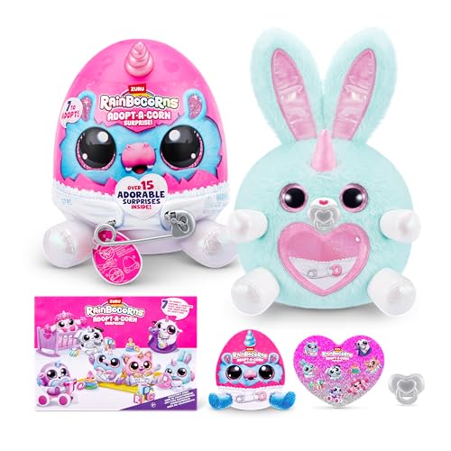 Adopt-A-Corn Surprise (Bunny) by ZURU, 15+ Surprises, Collectible Plush, Baby, Surprise Eggs for Girls & Children Ages 3+