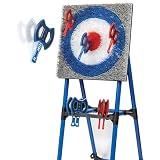 EastPoint Axe Throwing Game Set - 8 Foam & Plastic Throwing Axes - Heavy Duty Steel Frame - Over 5 Ft Tall - Folds Flat for Portable Outdoor Games - Unique Bristle Target for Yard Games