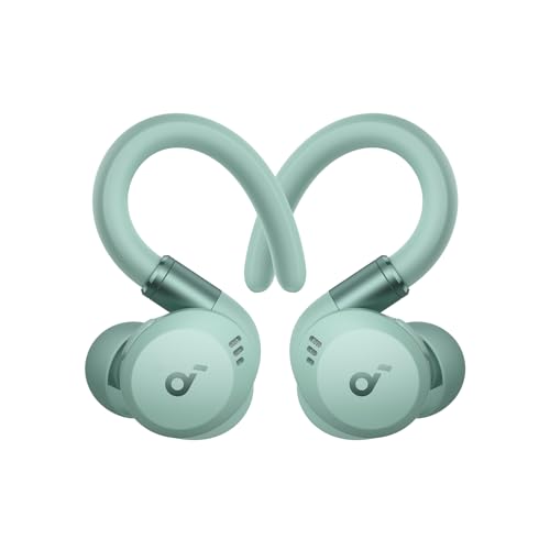 Soundcore by Anker Sport X20 Audifonos Inalambricos Deportivos, hasta 48h, Carga Rápida, Cancelación de Ruido, Bajos Potentes, IP68 Resistente al Agua y Sudor, Ganchos Ajustables, Regalos para mamá