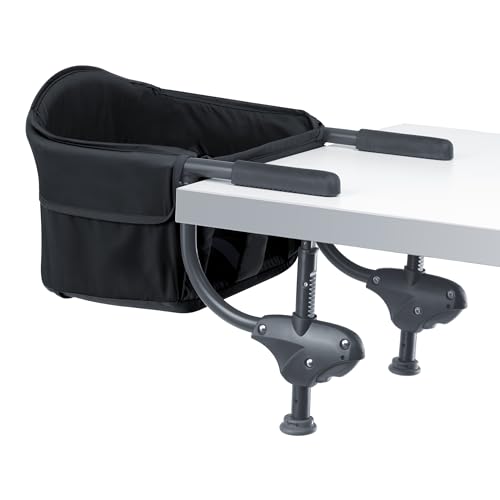 Chicco Caddy - Silla con gancho, silla alta portátil para bebés y niños pequeños, para niños de hasta 36 libras, ligera, plegable compacta | negro/negro