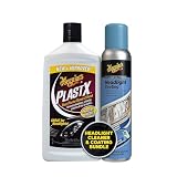 Meguiar's PlastX Clear Plastic Polish, 10 Oz + Meguiar's G17804 Keep Clear Headlight Coating, 4 Oz Spray