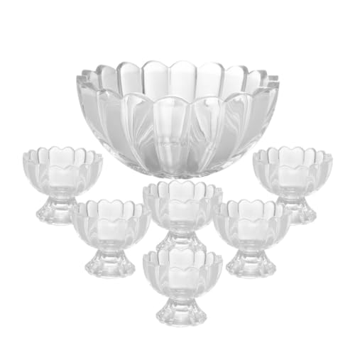 WOLFF - Conjunto 7 Peças Bowl com 6 Taças para Sobremesa Geneva 1,1L/125ml