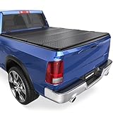 KUIPERAUTO 5.7FT Hard Quad Truck Tonneau Cover Compatible with 2009-2026 Dodge Ram 1500 Inclu. Classic & New Body (w/o Ram Box) 5.7 FT Bed On Top 67.4 inch Aluminum Bed Cover