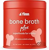 Finn Bone Broth Plus for Dogs | Joint & Mobility Topper Packed with Collagen & Amino Acids | Only 6 Ingredients | Powdered Meal Topper for Dogs