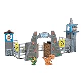Tile Town Jurassic World Gate Escape Magnetic Tiles Set, 84 Piece Interactive Dinosaur STEM Toys Playset, Magnetic Animal Tiles for Kids Ages 3-6
