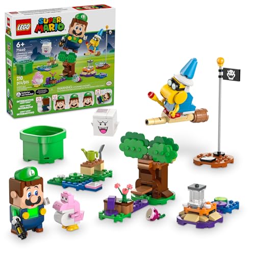 LEGO® Super Mario™ Aventuras interactivas Luigi™ Juguete, Regalo Nintendo® para niños, niñas y Jugadores de 6 años o más, Set de jardín, Figura de Bebé Yoshi Rosa 71440