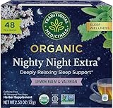 Traditional Medicinals Organic Nighty Night Extra Tea With Valerian Root for Relaxation, 48 Tea Bags