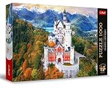 Trefl Neuschwanstein Castle, Germany 1000 Jigsaw Puzzle Premium Plus Photo Odyssey 27"x19" Unique Photographic Series, Perfect Matching of Elements, for Adults and Children from 14 Years Old