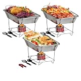 Alpha Living Disposable Chafing Dish Buffet Set Food Warmers