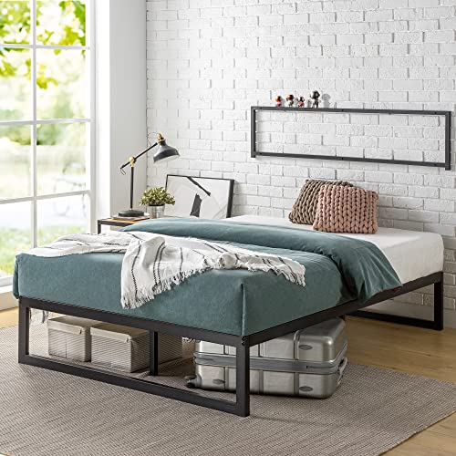 Zinus 35 cm ABEL Estructura de Cama con Plataforma metálica/Base de colchón con Soporte de láminas de Acero/Montaje Sencillo/Cama en una Caja/Muebles de Dormitorio/Base de Cama matrimonial