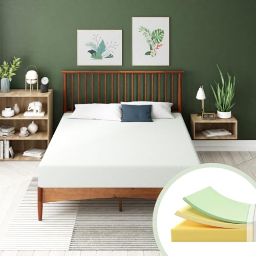 Zinus 15 cm té Verde Colchón de Espuma viscoelástica/Colchón Adaptable de 7 Zonas/Espuma con certificación CertiPUR-US/Colchón en Caja/Muebles Ppara Rrecaámara/Colchón matrimonial