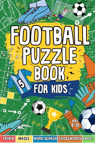 Football Puzzle Book For Kids cover