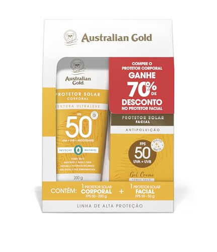 Australian Gold, Protetor Solar Corporal + Protetor Solar Facial, FPS 50-200g/FPS 50-50g