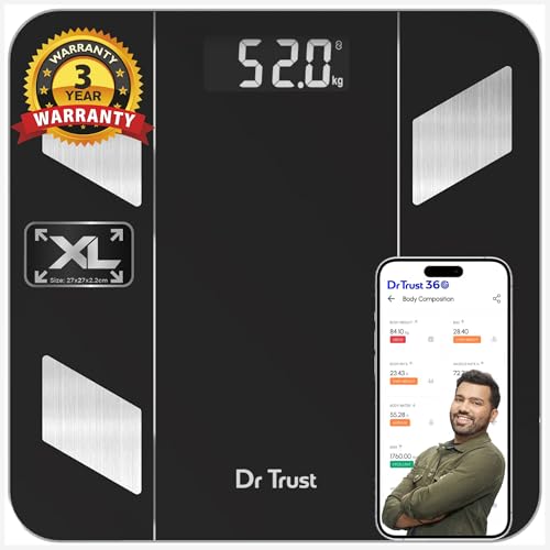 Dr Trust USA 525 Hercules BMI Weight Machine For Body Weight, Digital Body Fat Analyzer & Smart Body Composition Weighin...