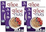 Post Grape Nuts Original Breakfast Cereal, Crunchy Whole Grain Wheat and Barley Cereal, Non-GMO Project Verified, 20.5 OZ Box (Pack of 4)
