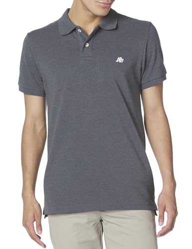 Camisa polo masculina Carvão cinza mesclado GG