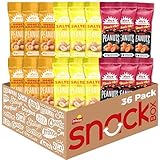 Nut Harvest 3 Flavor Peanuts Variety Pack Individual Bags 36
