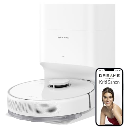 DREAME D10 Plus Gen 2 Robot aspirador trapeador, vaciado automático de polvo (hasta 90 días), evita obstáculos, navegación LiDAR, 6000Pa de succión para alfombras y pelo de mascotas, 285min de batería