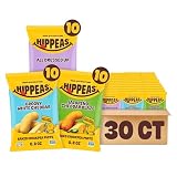 Hippeas Chickpea Puffs, Variety Pack, Groovy White Cheddar, Jalapeño Cheddar, All Dressed, 30 x 0.8 oz, Baked Crunchy Chickpea Snacks, 3g Plant Protein, 2g Fiber & 50% Less Fat, Dairy & Gluten Free