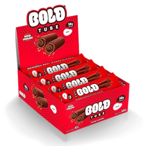 Caixa com 12 Chocolates Proteicos Bold 10g Avelã