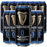 Guinness 0 Zero 10 Pack Non-Alcoholic Draught Stout Beer | 14.9oz Cans | Alcohol-Free Brew