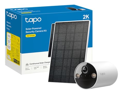 Tapo C410 Kit - Cámara de vigilancia Solar con batería Exterior, Detección de Pe