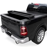 KUIPERAUTO 6.4FT Soft Quad-fold Truck Tonneau Cover Compatible for 2002-2026 Dodge Ram 1500(Incl. 2019-2023 Classic & 2019-2026 New Body Style)/2003-2026 Ram 2500 3500 W/o Ram Box 6.4 Feet Bed