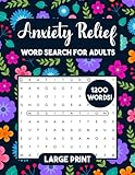 1200 Large Print Word Search For Adults Anxiety Relief Word