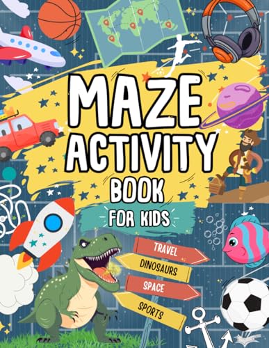 Maze Activity Book For Kids cover