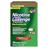 GoodSense Nicotine Polacrilex Lozenges, 4 mg, Mint Flavor, Stop Smoking Aid, 216 Count
