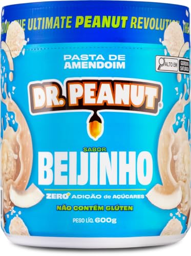 Pasta De Amendoim Dr. Peanut Beijinho 600g Com Whey Protein