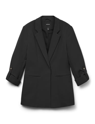 VERO MODA Vmgloria Noos Blazer Slim 3/4 pour Femme, Noir, 42