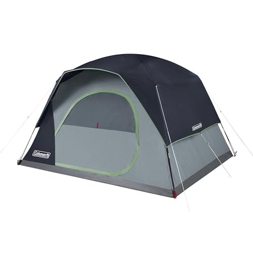 Coleman® Casa de Campaña Skydome Dark Room, Casa de Acampar Familiar, para 6 Personas, Azul Noche