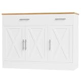Shintenchi Modern Farmhouse Sideboard Buffet Cabinet With St