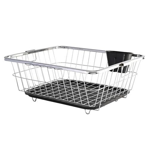 Kuber Industries Stainless Steel Dish Rack for Kitchen