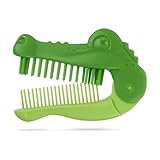 Genuine Fred REPSTYLE Crocodile Folding Brush and Comb, Fun Crocodile or Alligator Design, Hair Care Tool and Detangling Comb, Great for Travel and Diaper Bags, Fun Gift and Stocking Stuffer