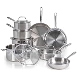 T-fal C836SD Ultimate Stainless Steel Copper Bottom 13-Piece Cookware Set