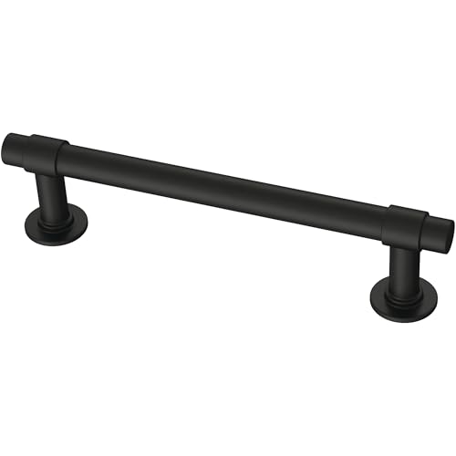 Franklin Brass Bar 4 in. (102 mm) Casual Matte Black Cabinet Drawer Bar Pulls (2