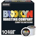 Brooklyn Roasting Company Coney Island Blend, Single Serve Keurig K-Cup Pods, Dark Roast Coffee, 10-Count Box