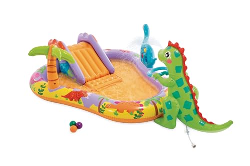 INTEX 56139EP - Piscina Inflable para niños: Piscina Inflable para niños con rociador de Agua y tobogán, Almohadilla para Salpicaduras, 79 x 62 x 27 Pulgadas, a Partir de 3 años